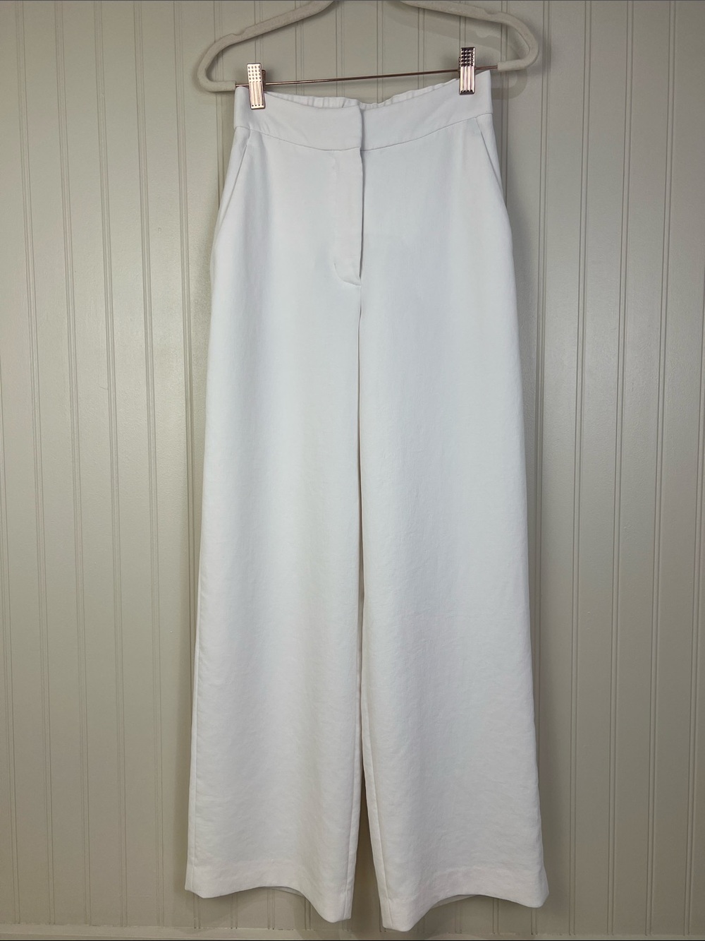 Aritzia Wilfred The Limitless Pant Crepette Wide Leg in Light Birch Size 2 - Picture 2 of 15